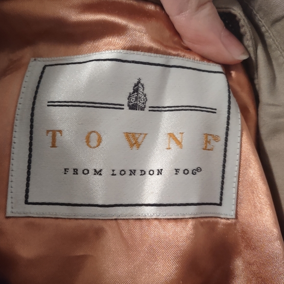 London Fog Towne Mens trench coat tan double breasted like new - Picture 15 of 17